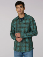 Lee hombres camisa con botones a cuadros multiuso Heritage oliva frontera ropa Z6H6F943