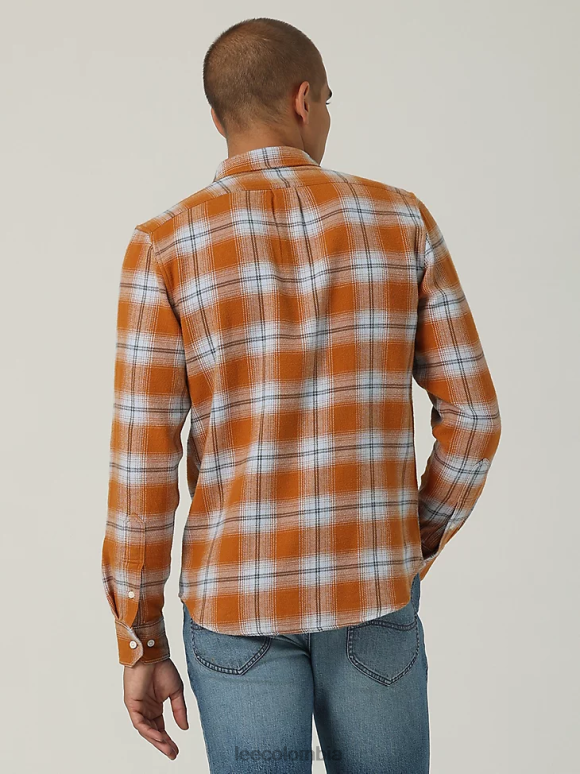 Lee hombres camisa con botones de ocio de colección europea caramelo ropa Z6H6F941 - Image 2