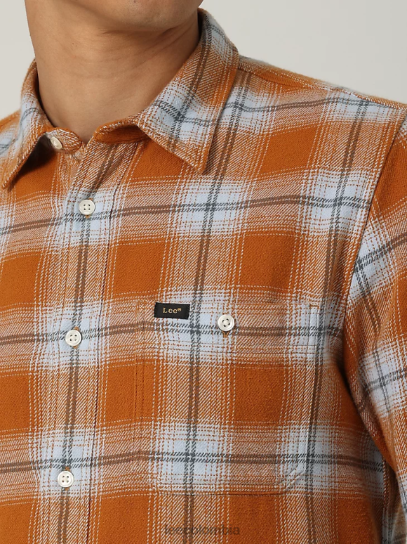 Lee hombres camisa con botones de ocio de colección europea caramelo ropa Z6H6F941 - Image 4