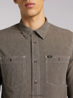 Lee hombres camisa de trabajo 101 bistre ropa Z6H6F932 - Image 4