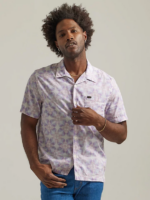 Lee hombres camisa resort floral de ajuste relajado gris brumoso ropa Z6H6F899 - Image 4