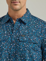 Lee hombres camisa trabajadora floral de manga corta Extreme Motion remache estampado floral azul marino ropa Z6H6F898 - Image 3