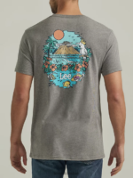 Lee hombres camiseta con estampado tropical grafito ropa Z6H6F850 - Image 2