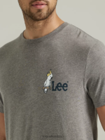 Lee hombres camiseta con estampado tropical grafito ropa Z6H6F850 - Image 3