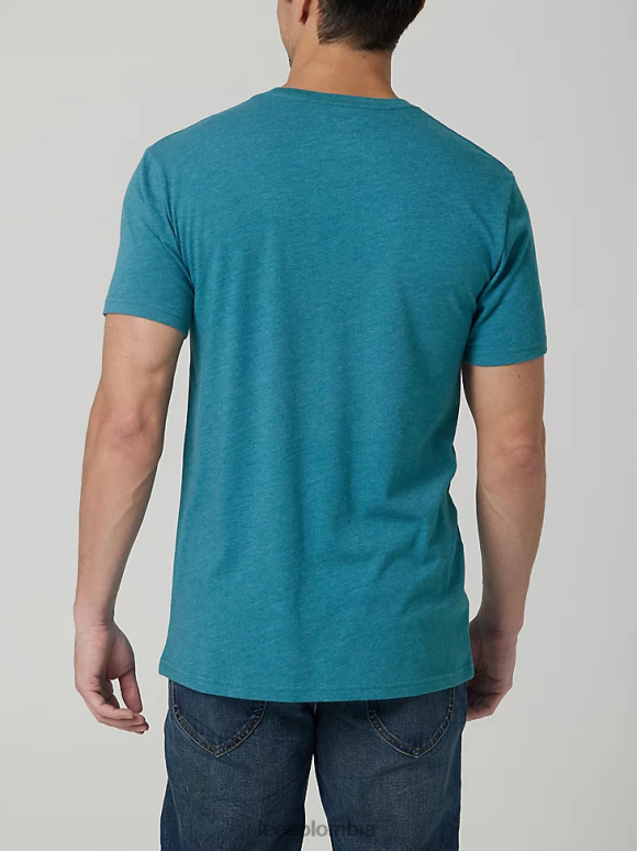 Lee hombres camiseta con gráfico de carrera de los grandes lagos brezo verde azulado ropa Z6H6F845 - Image 2
