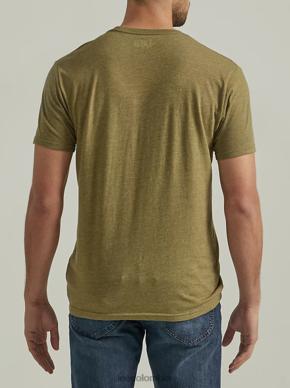 Lee hombres camiseta con gráfico de escudo alado capuleto oliva brezo ropa Z6H6F863 - Image 2