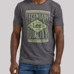 Lee hombres camiseta gráfica de calidad legendaria carbón ropa Z6H6F874