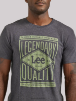 Lee hombres camiseta gráfica de calidad legendaria carbón ropa Z6H6F874 - Image 3