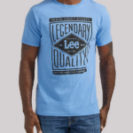 Lee hombres camiseta gráfica de calidad legendaria preparación azul ropa Z6H6F872