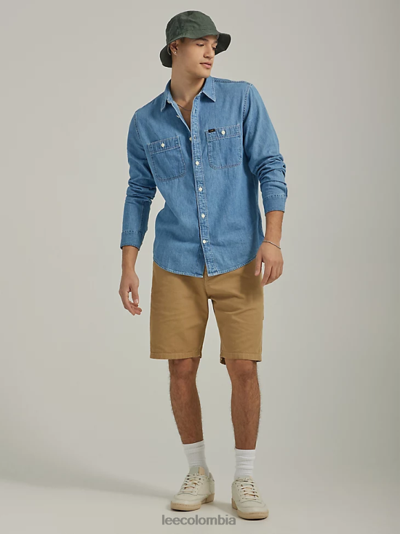 lee_hombres_carpintero_corto_arcilla_ropa_z6h6f1061.png Lee hombres carpintero corto arcilla ropa Z6H6F1061 - Image 1