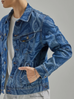 Lee hombres chaqueta estilo camionero estilo boxy mármol ropa Z6H6F1121 - Image 4