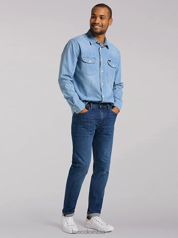 Lee hombres colección europea de vaqueros austin regulares cónicos bluegrass medio ropa Z6H6F700 - Image 1