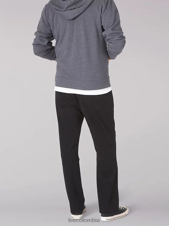 Lee hombres jeans cónicos de ajuste recto mvp de movimiento extremo (grandes y altos) unión-todo negro ropa Z6H6F692 - Image 2