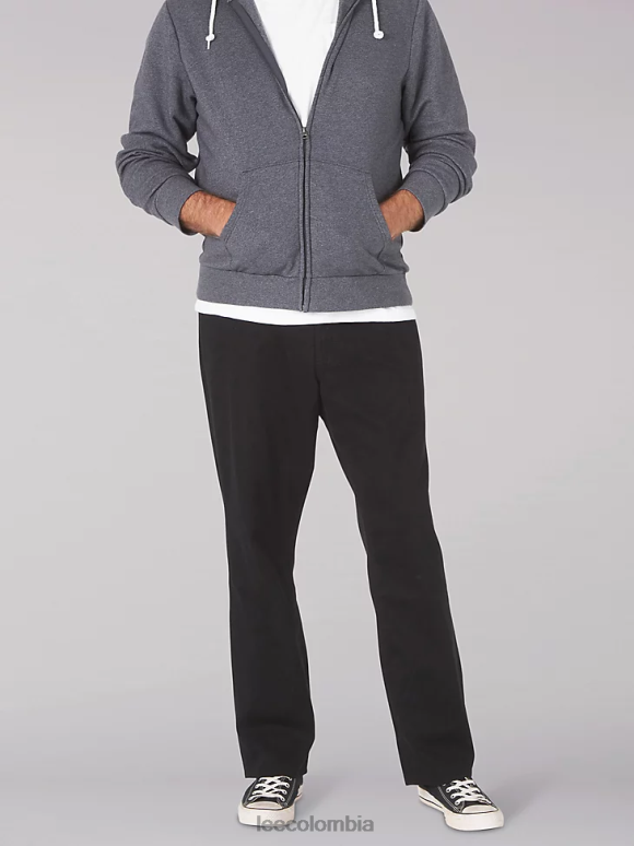 Lee hombres jeans cónicos de ajuste recto mvp de movimiento extremo (grandes y altos) unión-todo negro ropa Z6H6F692 - Image 1
