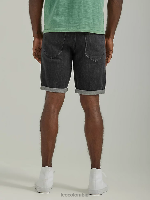 Lee hombres legendario pantalón corto de corte regular con cinco bolsillos negro lavado ropa Z6H6F1074 - Image 2