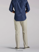 Lee hombres pantalón caqui de ajuste relajado de movimiento extremo paloma ropa Z6H6F737 - Image 2
