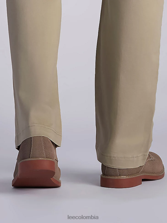 Lee hombres pantalón caqui de movimiento extremo (grande y alto) Guijarro ropa Z6H6F766 - Image 3