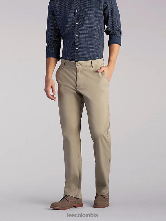 Lee hombres pantalón caqui de movimiento extremo (grande y alto) Guijarro ropa Z6H6F766 - Image 1