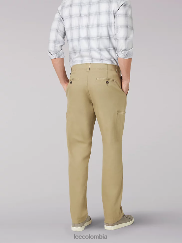 Lee hombres pantalón cargo de ajuste relajado de movimiento extremo caqui británico ropa Z6H6F829 - Image 2