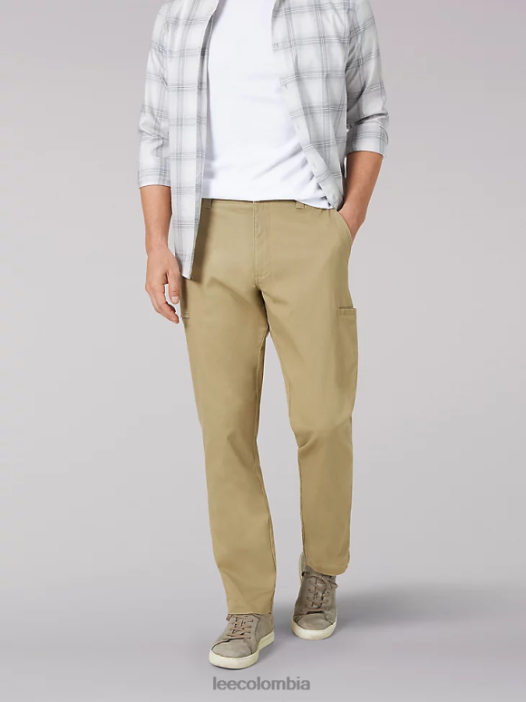 Lee hombres pantalón cargo de ajuste relajado de movimiento extremo caqui británico ropa Z6H6F829 - Image 1