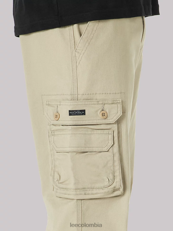 Lee hombres pantalón cargo de sarga de ajuste relajado Wyoming Guijarro ropa Z6H6F799 - Image 5