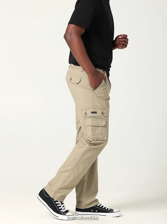 Lee hombres Pantalón cargo Wyoming de ajuste relajado y antidesgarros. caqui kansas ropa Z6H6F805 - Image 3