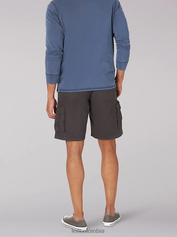 Lee hombres pantalón corto carolina cargo de movimiento extremo gris mortero ropa Z6H6F987 - Image 2