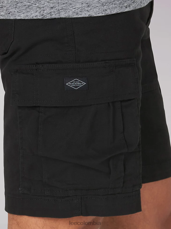 Lee hombres pantalón corto carolina cargo de movimiento extremo negro ropa Z6H6F988 - Image 4
