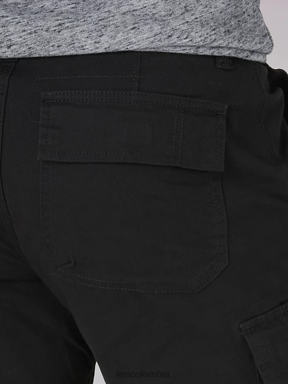 Lee hombres pantalón corto carolina cargo de movimiento extremo negro ropa Z6H6F988 - Image 5