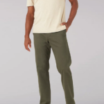 Lee hombres pantalón de frente plano de corte recto mvp de movimiento extremo bosque ropa Z6H6F743