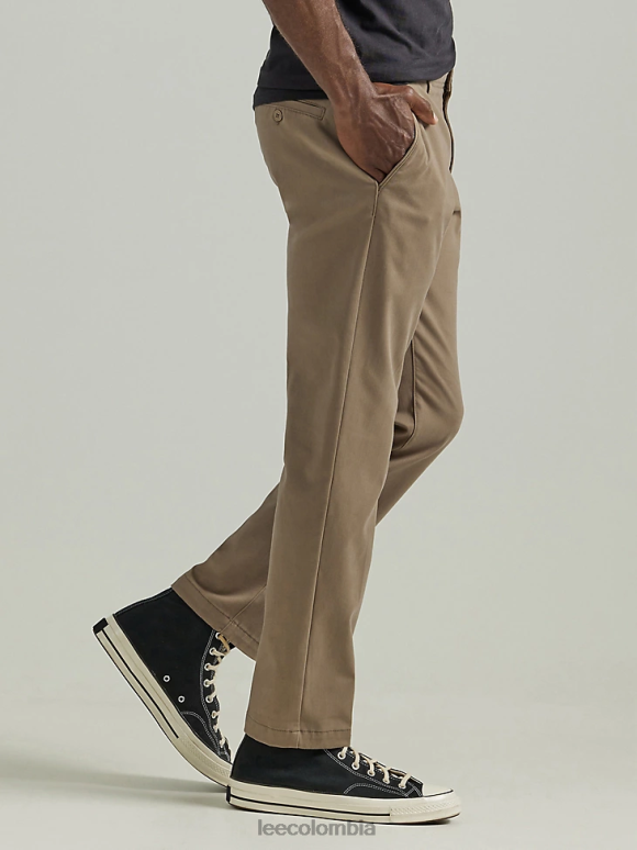 Lee hombres pantalón de frente plano de corte recto mvp de movimiento extremo convento ropa Z6H6F740 - Image 3