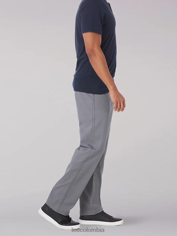 Lee hombres pantalón de frente plano de corte recto mvp de movimiento extremo grava ropa Z6H6F744 - Image 3