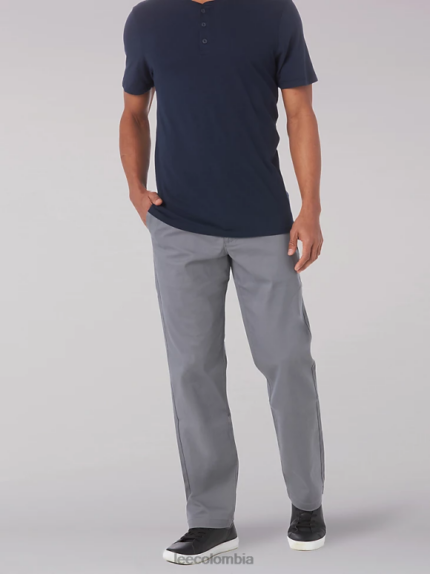 Lee hombres pantalón de frente plano de corte recto mvp de movimiento extremo grava ropa Z6H6F744