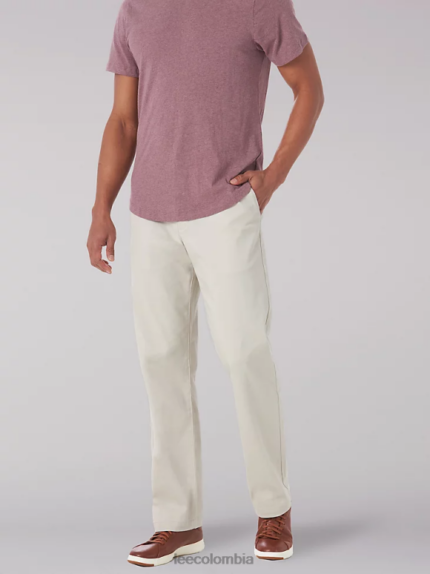 Lee hombres pantalón de frente plano de corte recto mvp de movimiento extremo piedra salina ropa Z6H6F741