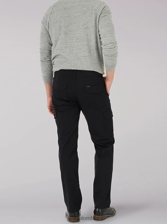 Lee hombres pantalones cargo mvp de corte recto unión todo negro ropa Z6H6F814 - Image 2