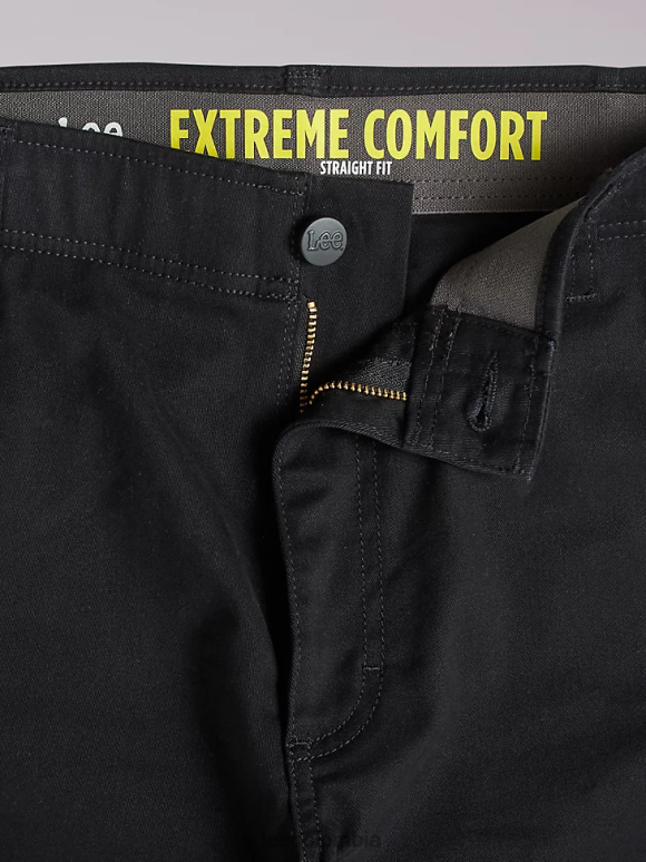 Lee hombres pantalones cargo mvp de corte recto unión todo negro ropa Z6H6F814 - Image 5