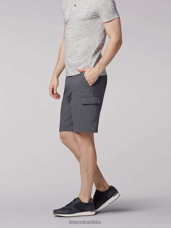 Lee hombres pantalones cortos de carga con flujo de aire brezo gris ropa Z6H6F1031 - Image 3