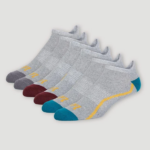 Lee hombres Paquete de 6 calcetines invisibles con lengüeta cuero gris accesorio Z6H6F1170