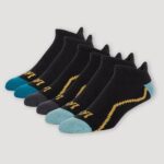 Lee hombres Paquete de 6 calcetines invisibles con lengüeta negro accesorio Z6H6F1172