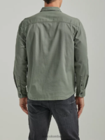Lee hombres ropa de trabajo sobrecamisa lisa fuerte verde ropa Z6H6F922 - Image 2