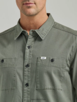 Lee hombres ropa de trabajo sobrecamisa lisa fuerte verde ropa Z6H6F922 - Image 3