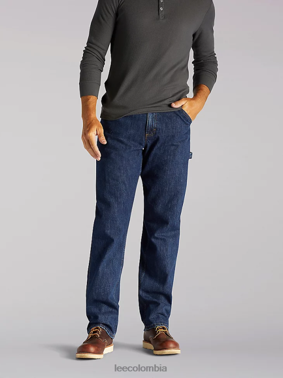 lee_hombres_vaquero_carpintero_100_algodon_indigo_oscuro_ropa_z6h6f532.png Lee hombres Vaquero carpintero 100% algodón índigo oscuro ropa Z6H6F532 - Image 1