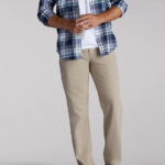 Lee hombres vaquero de carpintero lona caqui ropa Z6H6F649