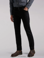 Lee hombres Vaqueros ajustados 101 Rider negro seco ropa Z6H6F619 - Image 3
