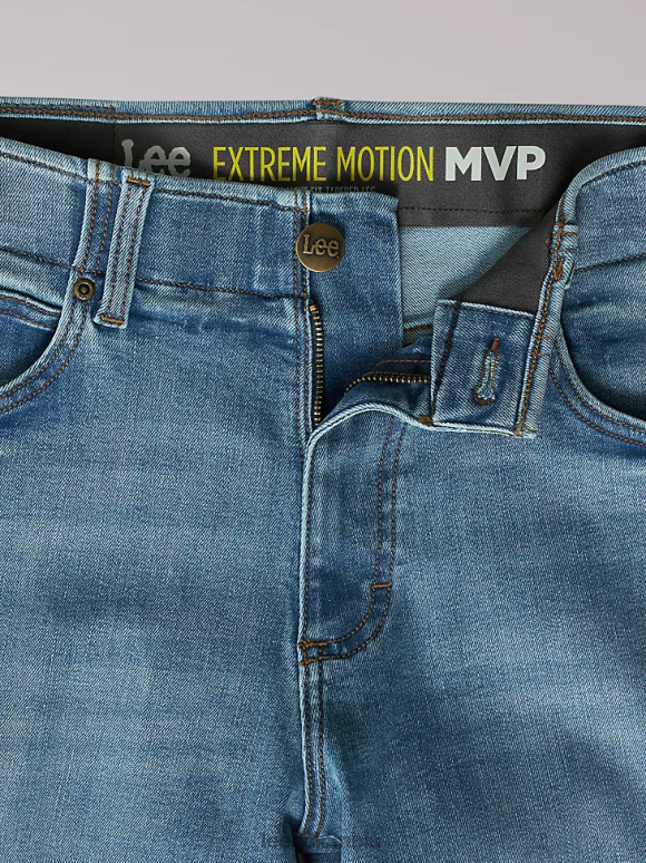 Lee hombres vaqueros cónicos de corte recto mvp de movimiento extremo posty ropa Z6H6F609 - Image 7