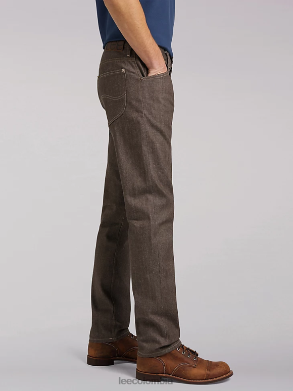 Lee hombres Vaqueros de pernera recta y corte relajado 101 z marrón seco ropa Z6H6F602 - Image 3