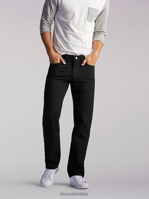 lee_hombres_vaqueros_rectos_de_corte_regular_100_algodon_doble_negro_ropa_z6h6f492.png Lee hombres Vaqueros rectos de corte regular 100% algodón doble negro ropa Z6H6F492 - Image 1