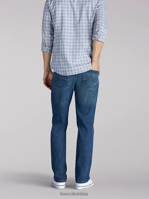 Lee hombres Vaqueros rectos de corte regular - elásticos titanio ropa Z6H6F544 - Image 2