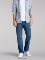 Lee hombres Vaqueros rectos de corte regular - elásticos titanio ropa Z6H6F544