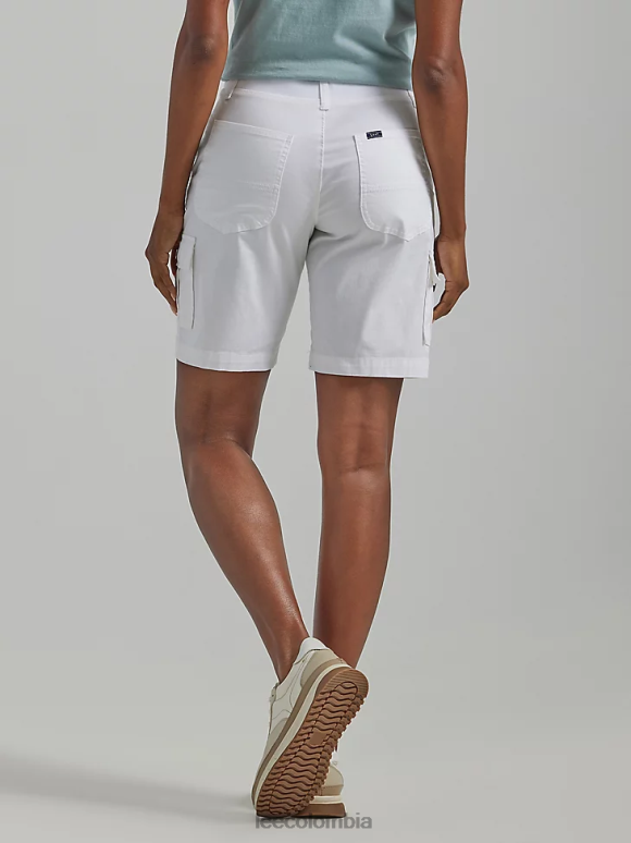 Lee mujer bermudas cargo relajadas ultra lujosas y flexibles blanco ropa Z6H6F252 - Image 2